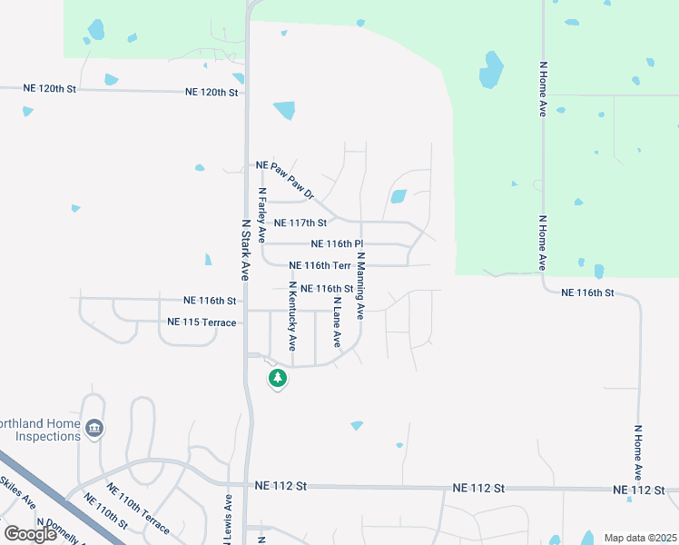 map of restaurants, bars, coffee shops, grocery stores, and more near 9012 Northeast 116 Terrace in Kansas City