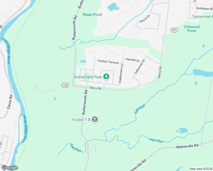 map of restaurants, bars, coffee shops, grocery stores, and more near 1323 Stableview Circle in Maineville