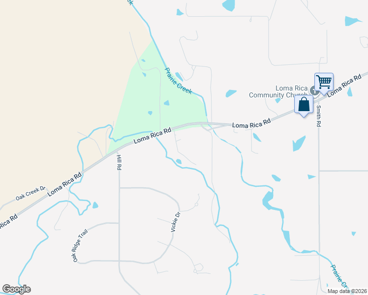 map of restaurants, bars, coffee shops, grocery stores, and more near 11073 Loma Rica Road in Marysville