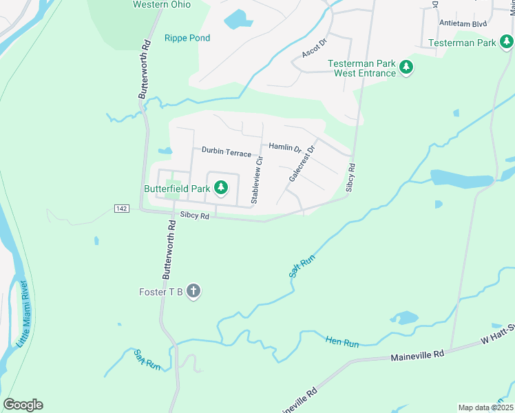 map of restaurants, bars, coffee shops, grocery stores, and more near 1253 Stableview Circle in Maineville