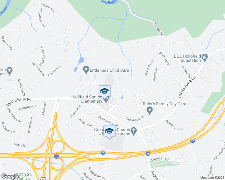 map of restaurants, bars, coffee shops, grocery stores, and more near 8739 Stonehouse Drive in Ellicott City