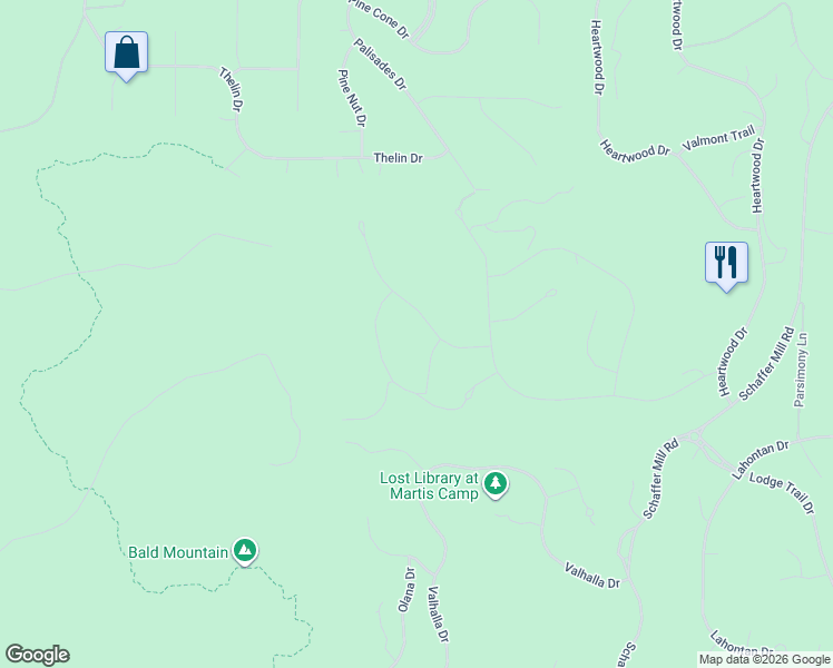 map of restaurants, bars, coffee shops, grocery stores, and more near Brae Road in Placer County