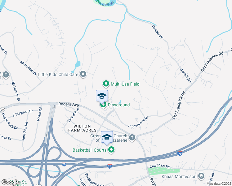 map of restaurants, bars, coffee shops, grocery stores, and more near 8750 Stonehouse Drive in Ellicott City