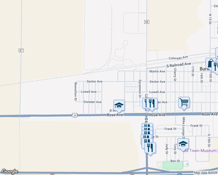 map of restaurants, bars, coffee shops, grocery stores, and more near 361 Hollowell Street in Burlington