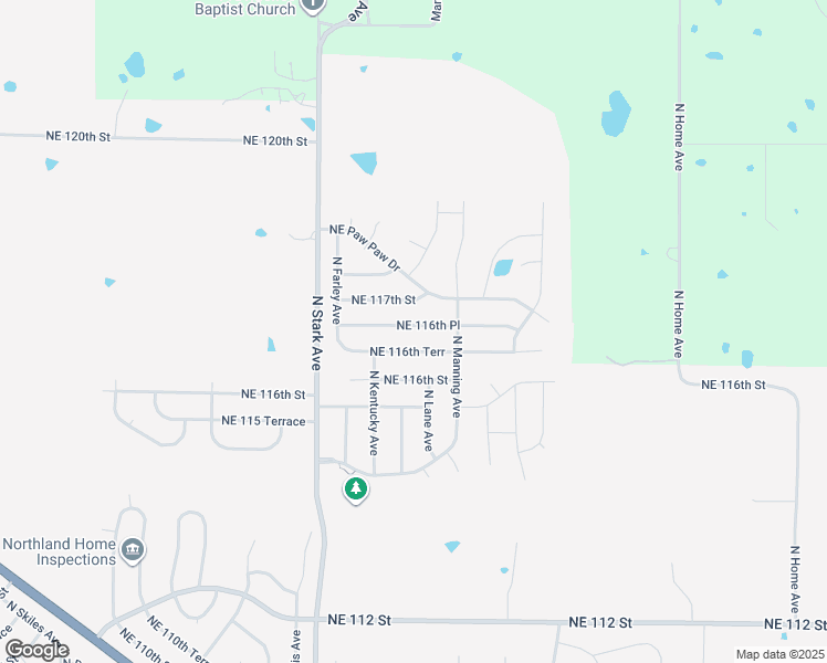 map of restaurants, bars, coffee shops, grocery stores, and more near 8935 Northeast 116th Place in Kansas City