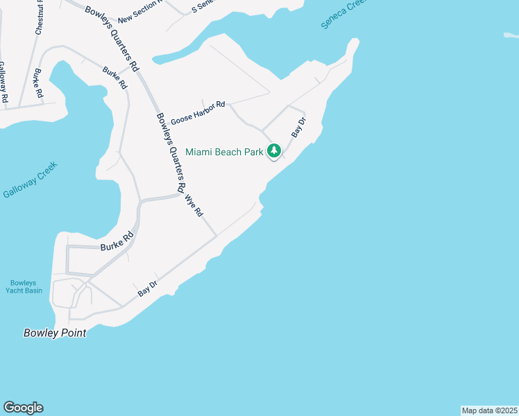 map of restaurants, bars, coffee shops, grocery stores, and more near 3841 Bay Drive in Middle River