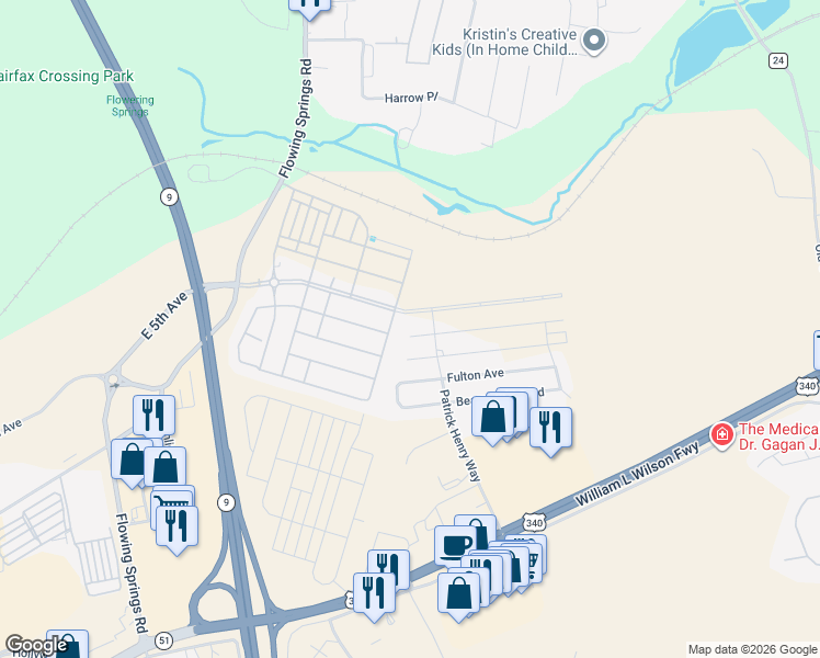 map of restaurants, bars, coffee shops, grocery stores, and more near 5 Greene Avenue in Charles Town