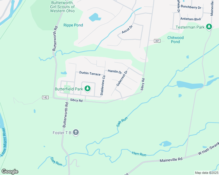 map of restaurants, bars, coffee shops, grocery stores, and more near 8877 Galecrest Drive in Maineville