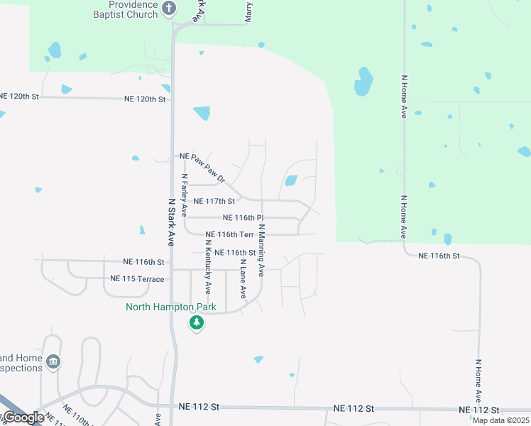 map of restaurants, bars, coffee shops, grocery stores, and more near 9002 Northeast 116th Place in Kansas City
