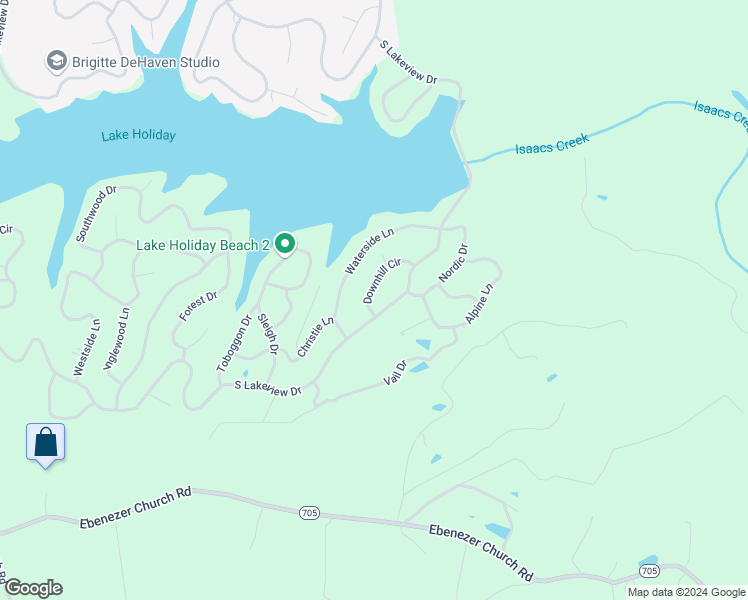 map of restaurants, bars, coffee shops, grocery stores, and more near 123 Downhill Circle in Cross Junction