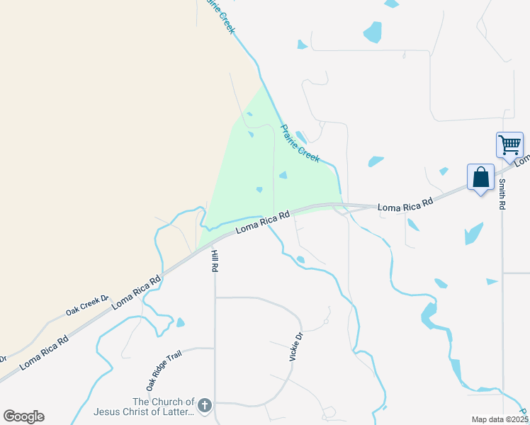 map of restaurants, bars, coffee shops, grocery stores, and more near 11058 Loma Rica Road in Marysville