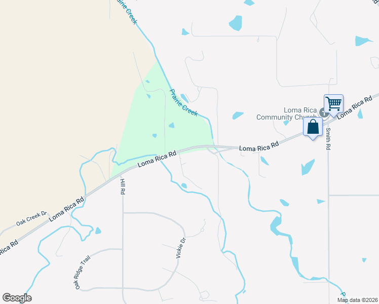 map of restaurants, bars, coffee shops, grocery stores, and more near 11073 Loma Rica Road in Marysville
