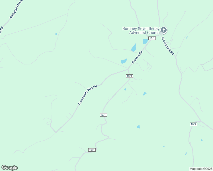map of restaurants, bars, coffee shops, grocery stores, and more near 249 Community Way Road in Romney