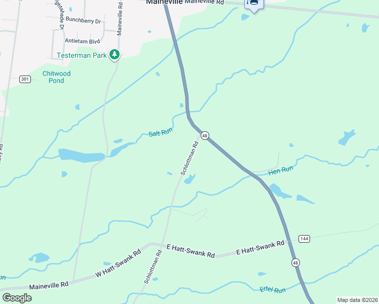 map of restaurants, bars, coffee shops, grocery stores, and more near 8827 Schlottman Road in Maineville