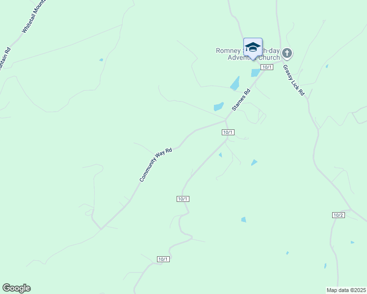 map of restaurants, bars, coffee shops, grocery stores, and more near 249 Community Way Road in Romney