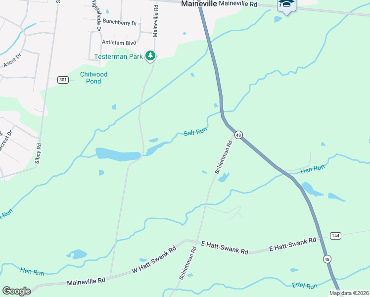 map of restaurants, bars, coffee shops, grocery stores, and more near 8708 Maineville Road in Maineville