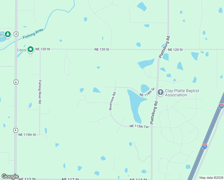 map of restaurants, bars, coffee shops, grocery stores, and more near 11801 Riverview Road in Kearney