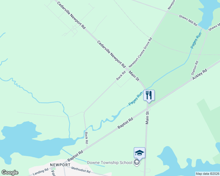 map of restaurants, bars, coffee shops, grocery stores, and more near 30 Back Road in Lawrence