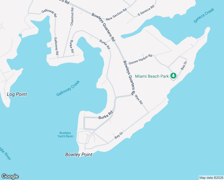 map of restaurants, bars, coffee shops, grocery stores, and more near 1434 Burke Road in Middle River