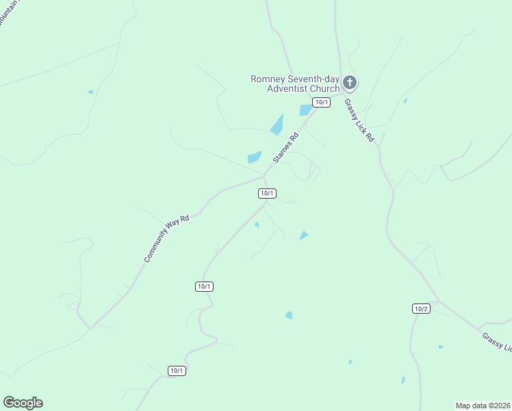 map of restaurants, bars, coffee shops, grocery stores, and more near 526 Starnes Road in Romney