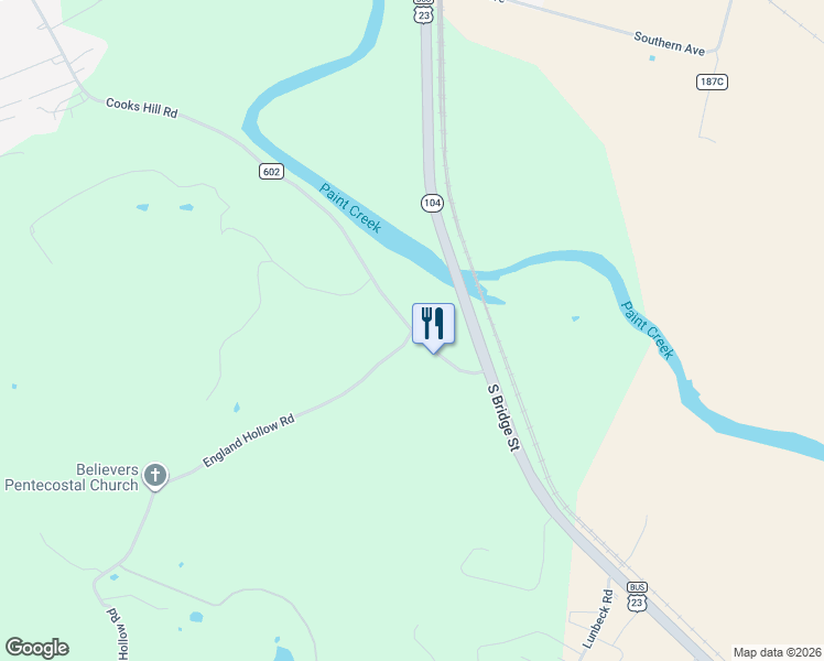 map of restaurants, bars, coffee shops, grocery stores, and more near 146 Cooks Hill Road in Chillicothe