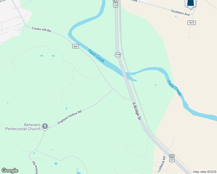 map of restaurants, bars, coffee shops, grocery stores, and more near 197 Cooks Hill Road in Chillicothe