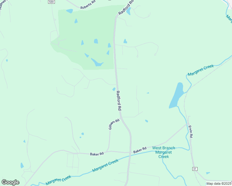 map of restaurants, bars, coffee shops, grocery stores, and more near 7283 Radford Road in Athens