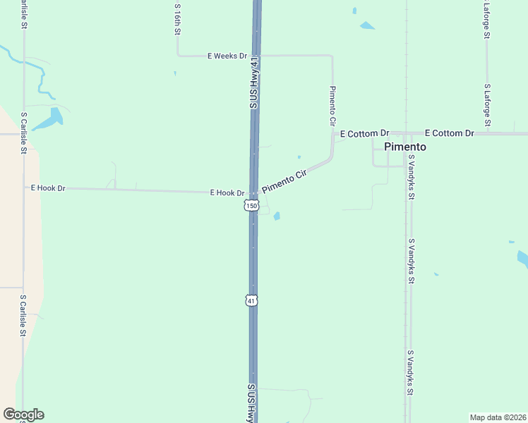 map of restaurants, bars, coffee shops, grocery stores, and more near 13101-13201 U.S. 150 in Terre Haute