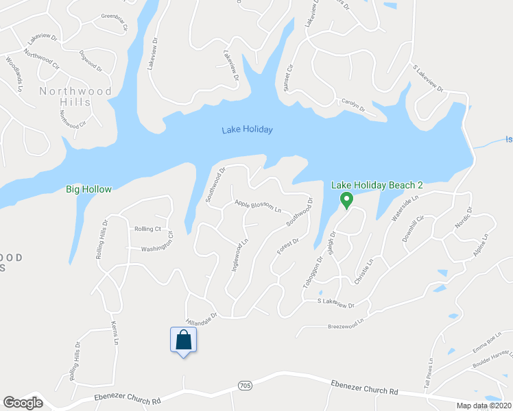 map of restaurants, bars, coffee shops, grocery stores, and more near Apple Blossom Lane in Gore