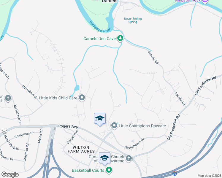 map of restaurants, bars, coffee shops, grocery stores, and more near 8830 Stonehouse Drive in Ellicott City