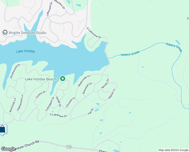 map of restaurants, bars, coffee shops, grocery stores, and more near 107 Waterside Lane in Cross Junction