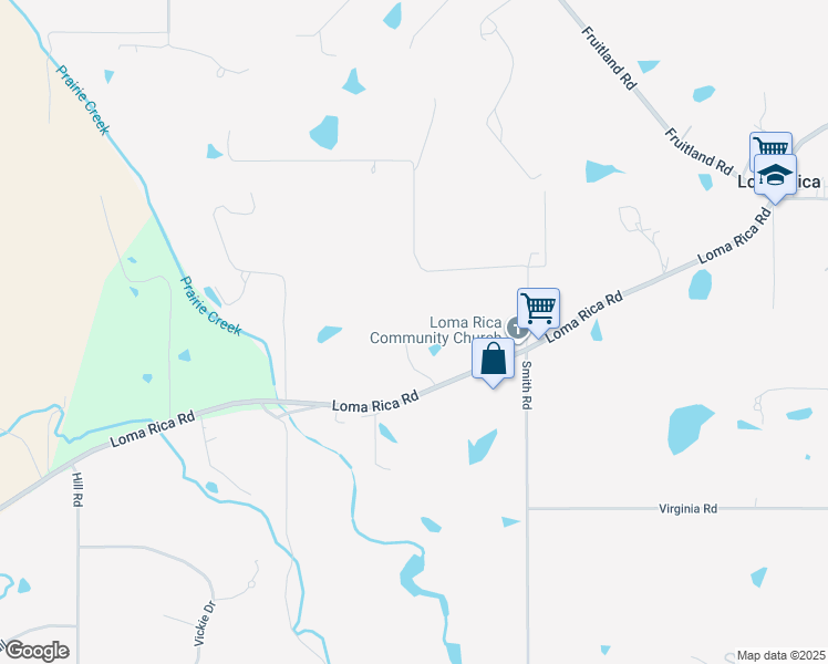 map of restaurants, bars, coffee shops, grocery stores, and more near 11200 Loma Rica Road in Marysville