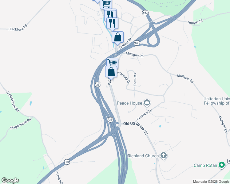 map of restaurants, bars, coffee shops, grocery stores, and more near 498 Richland Avenue in Athens