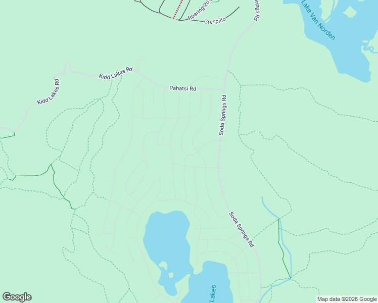 map of restaurants, bars, coffee shops, grocery stores, and more near 7203 Palisade Road in Soda Springs