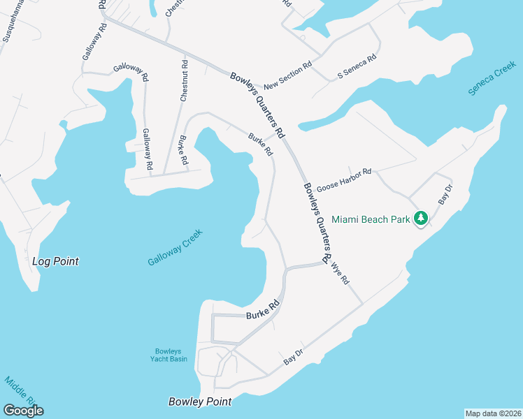 map of restaurants, bars, coffee shops, grocery stores, and more near 1342 Burke Road in Middle River