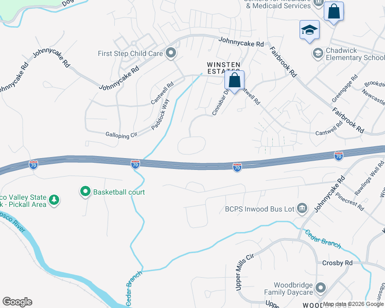 map of restaurants, bars, coffee shops, grocery stores, and more near Reserve Circle in Woodlawn