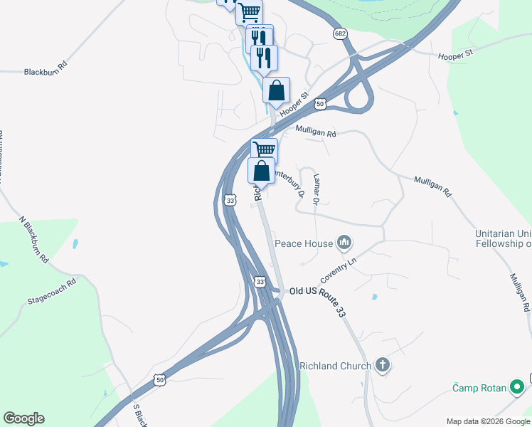 map of restaurants, bars, coffee shops, grocery stores, and more near 498 Richland Avenue in Athens