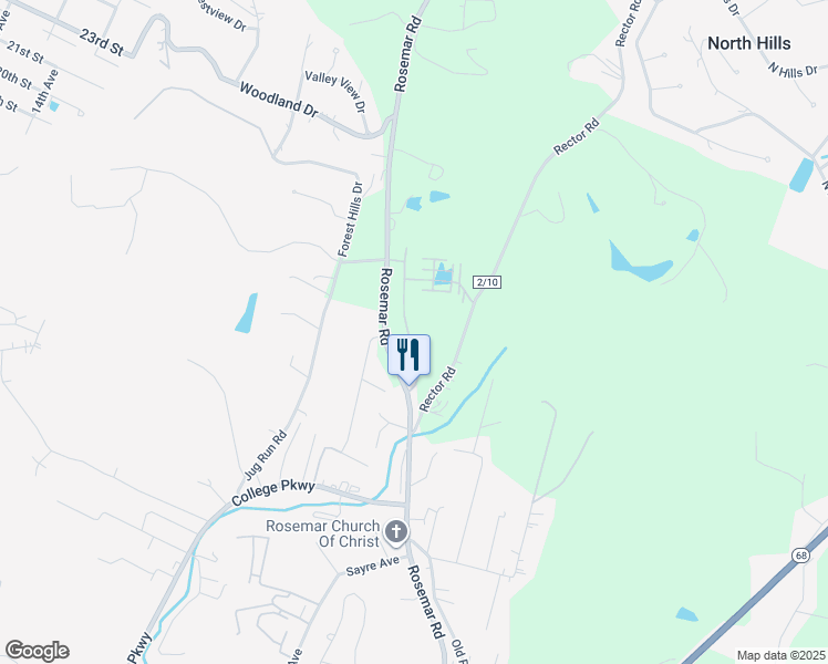 map of restaurants, bars, coffee shops, grocery stores, and more near 130 Covington Way in Vienna