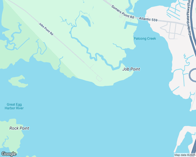 map of restaurants, bars, coffee shops, grocery stores, and more near 1 Creek Road in Egg Harbor Township
