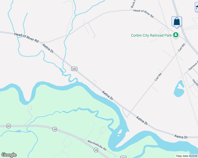 map of restaurants, bars, coffee shops, grocery stores, and more near 416 Aetna Drive in Corbin City