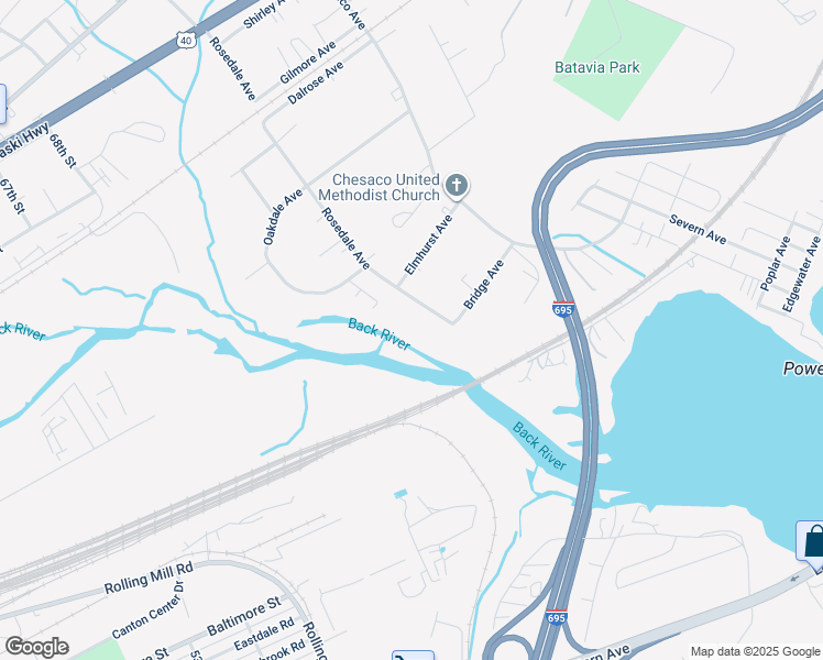 map of restaurants, bars, coffee shops, grocery stores, and more near 815H Rosedale Avenue in Baltimore