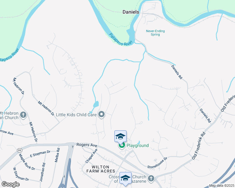 map of restaurants, bars, coffee shops, grocery stores, and more near 9814 Sawmill Branch Trail in Ellicott City