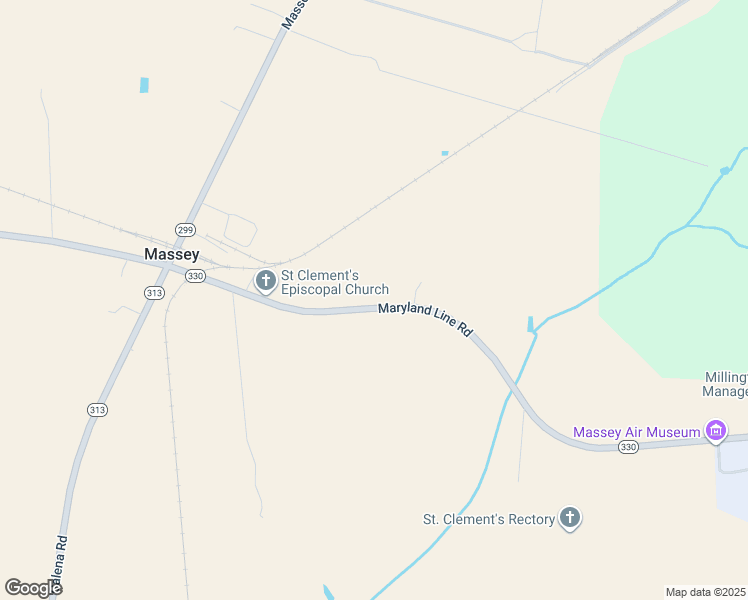 map of restaurants, bars, coffee shops, grocery stores, and more near 33080 Maryland Line Road in Massey