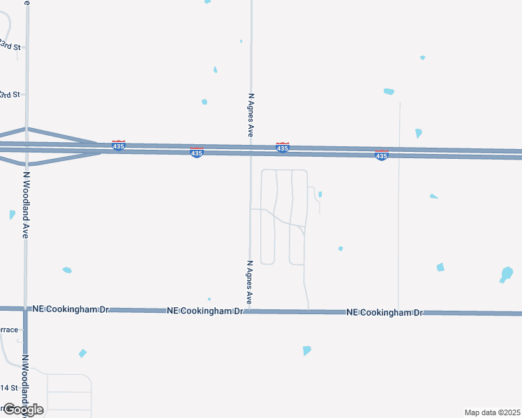 map of restaurants, bars, coffee shops, grocery stores, and more near 11827 North Bellefontaine Avenue in Kansas City