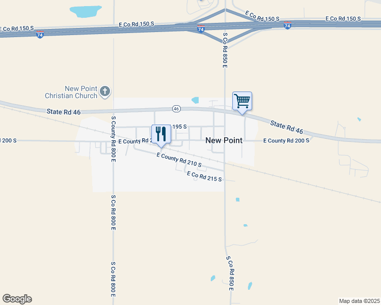 map of restaurants, bars, coffee shops, grocery stores, and more near in New Point