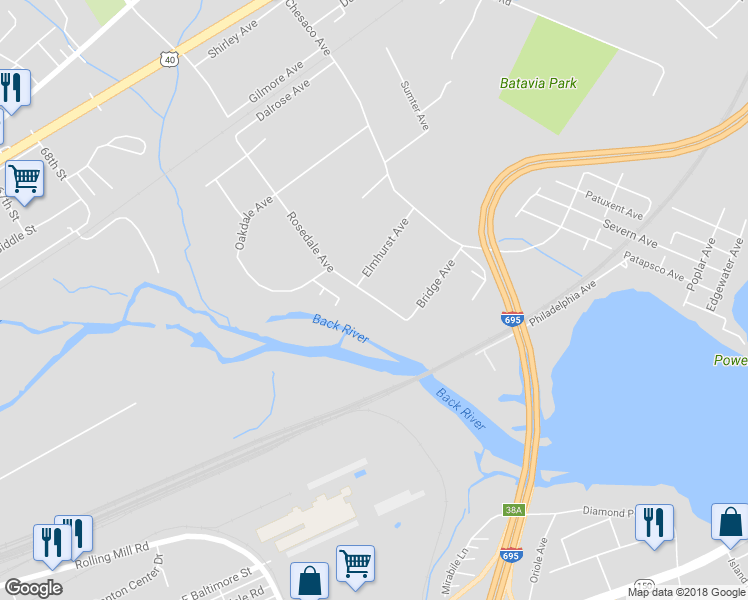 map of restaurants, bars, coffee shops, grocery stores, and more near 821 Rosedale Avenue in Rosedale