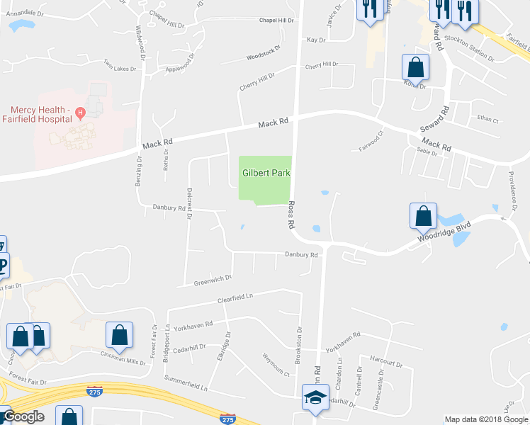 map of restaurants, bars, coffee shops, grocery stores, and more near 3331 Devonian Drive in Fairfield