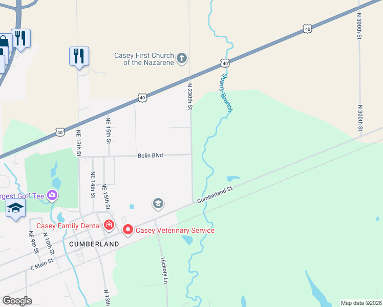 map of restaurants, bars, coffee shops, grocery stores, and more near 11234 North 230th Street in Casey