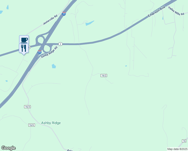 map of restaurants, bars, coffee shops, grocery stores, and more near County Route 16/2 in Wood County