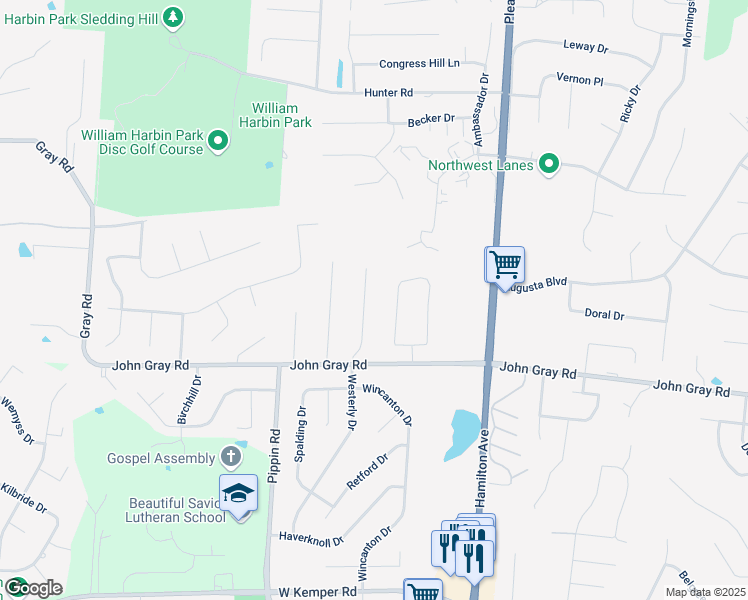 map of restaurants, bars, coffee shops, grocery stores, and more near 6316 Robert E Lee Drive in Fairfield